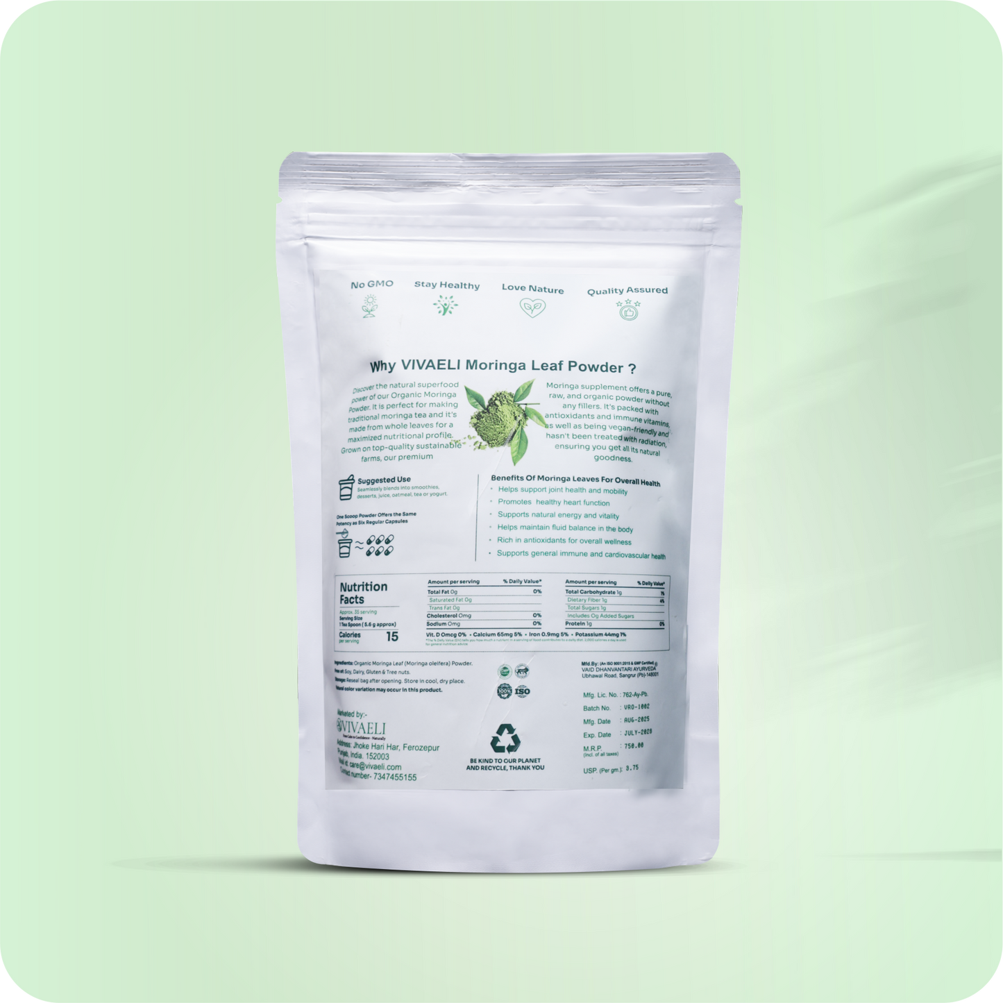 NutriLeaf Moringa Powder — Daily Energy & Complete Nutrition