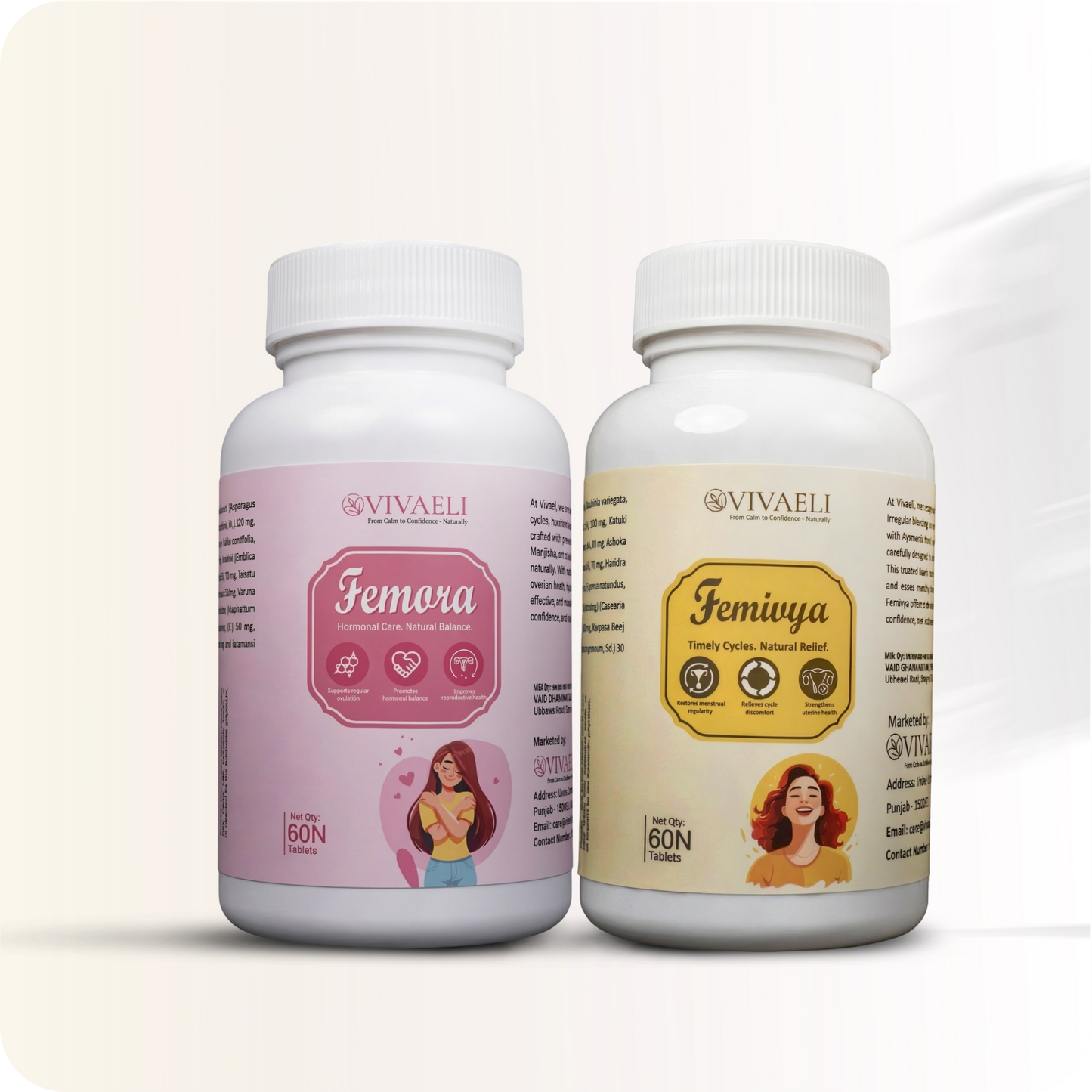 Femiyya + Femora OvaCare Natural Daily Care Combo Pack